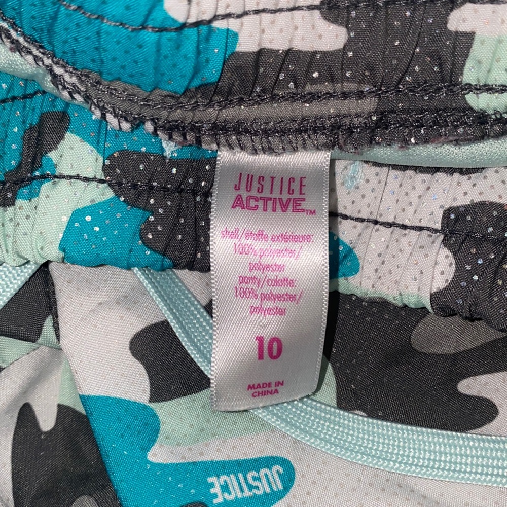 Girls Justice Active Shorts SZ 10